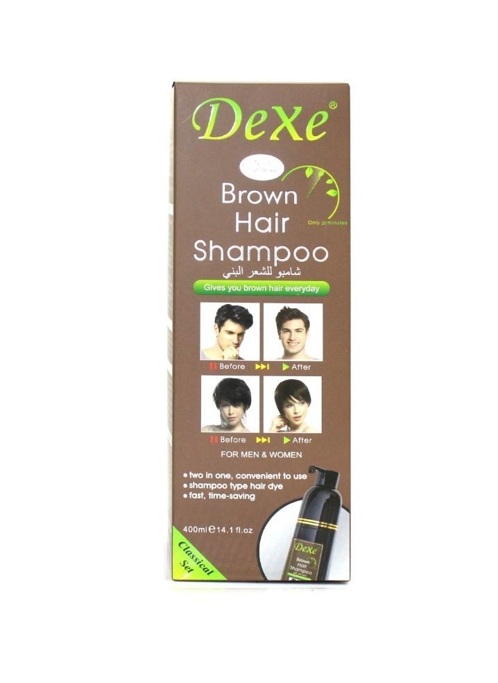Dexe - Dexe Hair Color Shampoo Dark Brown 400ML - Image 1