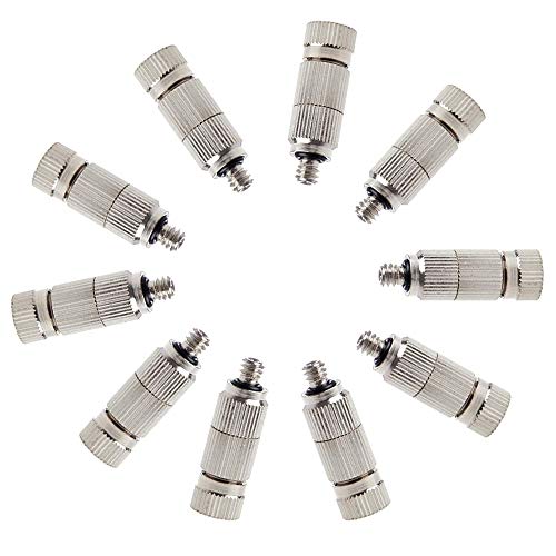 Yoebor Metalwork 10 Pcs Stainless Steel Misting Nozzles For Outdoor Cooling Misting System, High Pressure Anti Drip Cleanable, 3/16" Thread (0.1mm) - Image 4