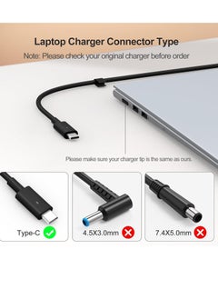 Generic 130W USB C Laptop Charger for Dell C5420 5520 5510, Black  - Image 2