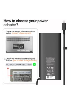 Generic 130W USB C Laptop Charger for Dell C5420 5520 5510, Black  - Image 5