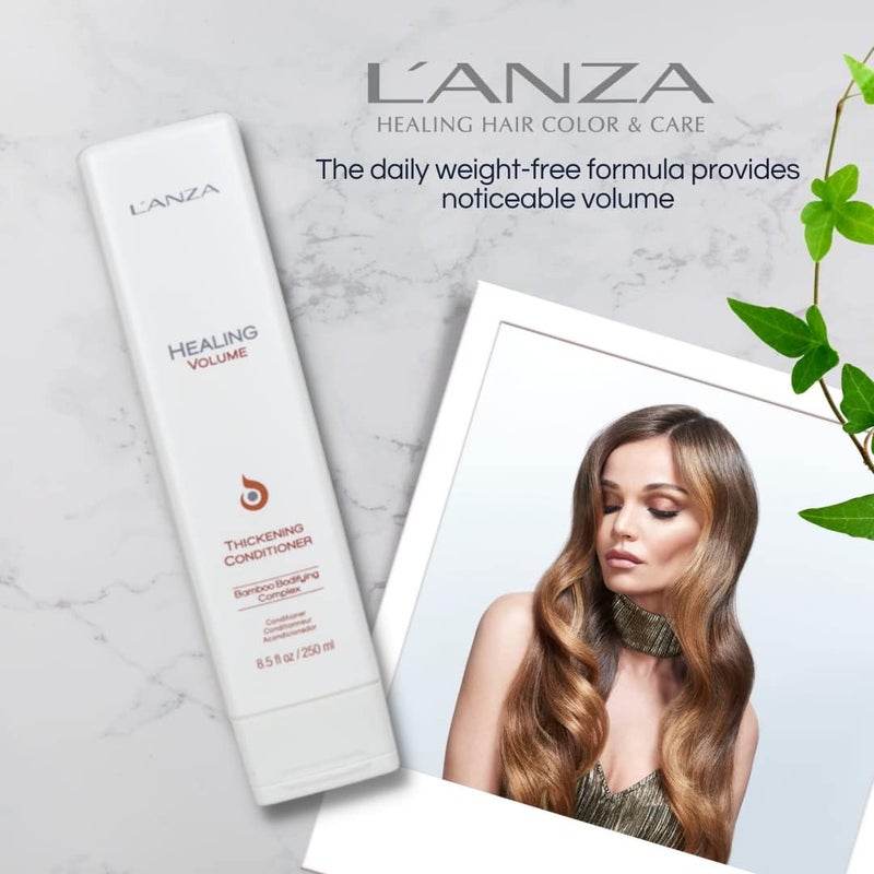 LANZA L'ANZA Healing Volume Thickening Conditioner, Boosts Shine, Volume, and Thickness of Fine Flat Hair, Hair Thickening Conditioner Rich With Bamboo and Keratin, Luxury Hair Care - Image 3