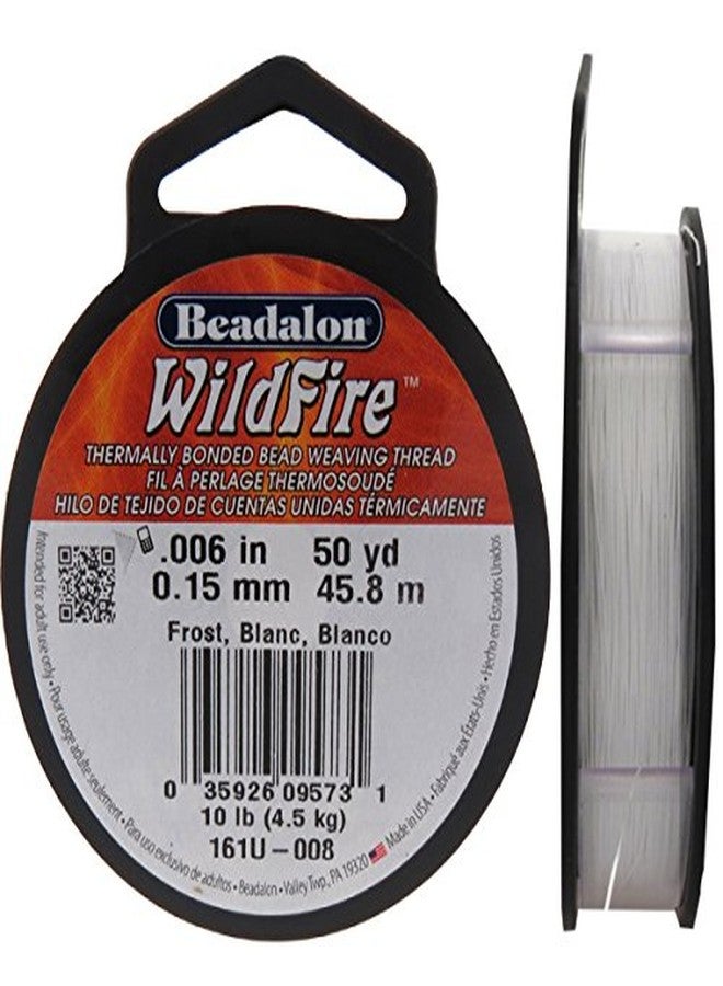 Beadalon Frost White WildFire .008 Inch (.20 MM), 50 Yards - Each