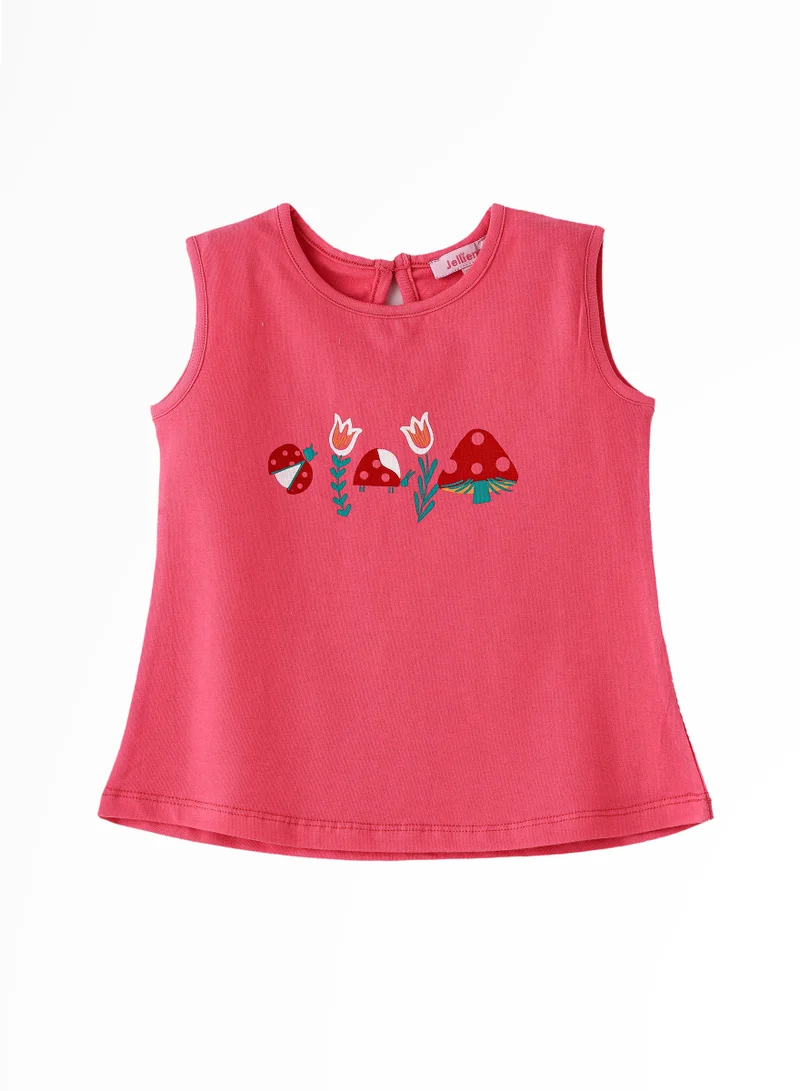 Jelliene Sunshine Squad: Girls' Comfy Cotton Tees Playful Prints & Summer Fun