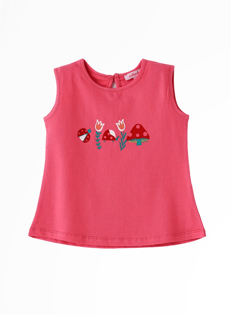 Jelliene Sunshine Squad: Girls' Comfy Cotton Tees Playful Prints & Summer Fun - Image 1
