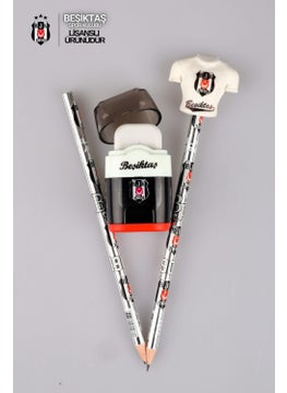 Beşiktaş 2023 New Season Licensed 2-Piece Pencil and Eraser Sharpener Set  - Image 1