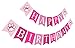 Silvima Puppy Happy Birthday Banner Girl Birthday Sign Paper Card Stock Bday Party Decoration Pink - Image 3