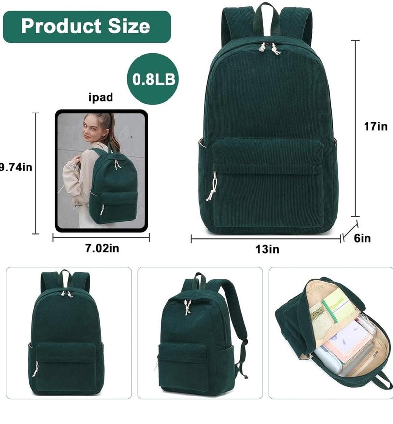 Santic حقائب ظهر للنساء/الرجال أنيقة وعصرية وعادية حقائب ظهر للكلية، حقيبة مصممة للمدرسة/الكلية/النزهة للبنات والنساء - Image 3