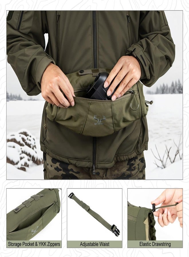 MOXULE Hunting Hand Warmer Muff: Portable Fleece Waist Handwarmer Pouch Insulated Outdoor Gear Cold Weather for Camping, Hiking Green - Image 4