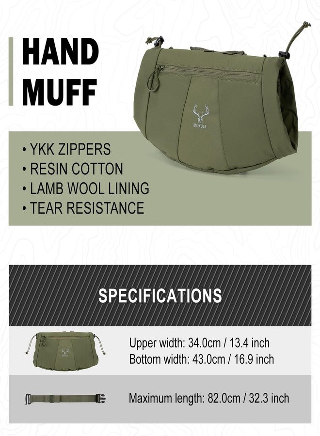 MOXULE Hunting Hand Warmer Muff: Portable Fleece Waist Handwarmer Pouch Insulated Outdoor Gear Cold Weather for Camping, Hiking Green - Image 3
