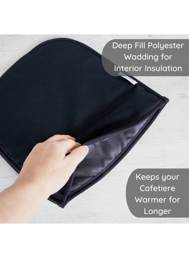 Muldale French Press Insulator - Designed to Keep your Coffee Warmer for Longer - Easy to Use French Press Coffee Warmer Cafetiere Cozy for Multiple Sizes (Black) - Image 3