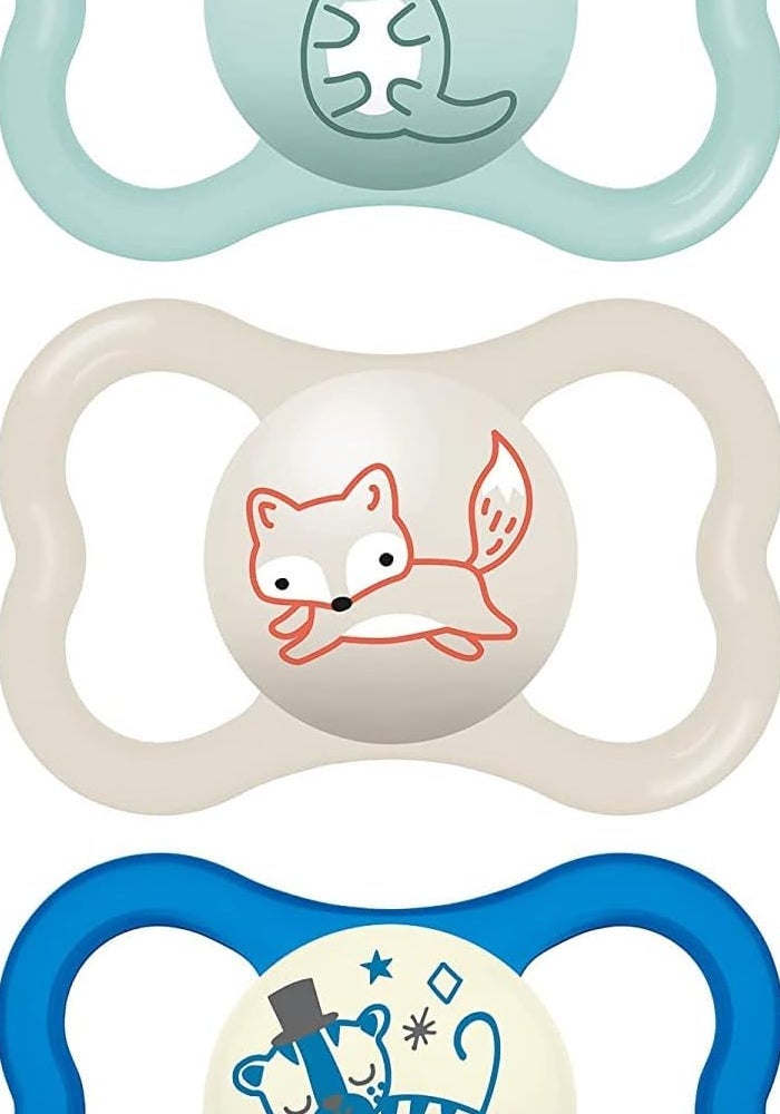 MAM Air Night & Day Baby Pacifier for Sensitive Skin, Glows in the Dark, 6-16 Months, Unisex, Value Pack of 9 - Image 2