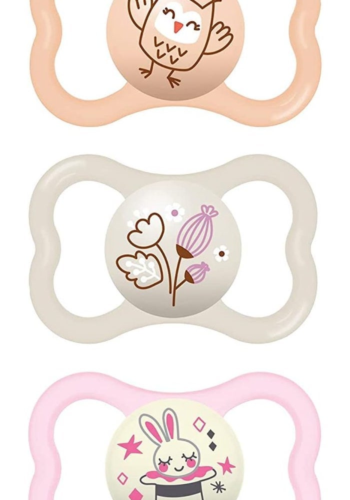 MAM Air Night & Day Baby Pacifier for Sensitive Skin, Glows in the Dark, 6-16 Months, Unisex, Value Pack of 9 - Image 3
