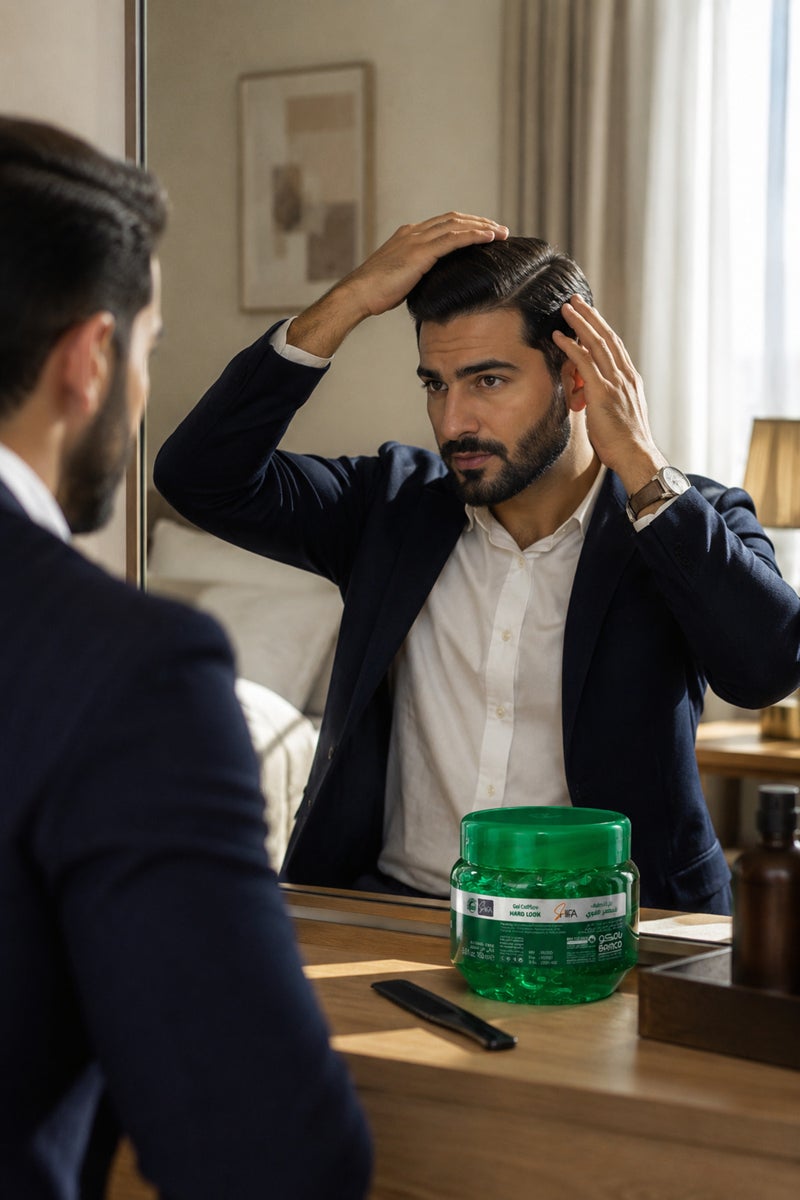 SHIFA Hard Look Hair Gel 165 ml, Firm-Hold Styling for Everyday Use, Green - Image 4