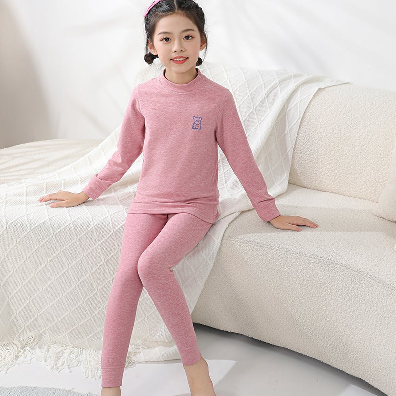 Boys' Thermal Underwear Suit Winter Clothes Children'S Boys' Pajamas Fleece-Lined Thickened Baby Middle And Big Children'S Autumn Clothes Long Pants - Image 5