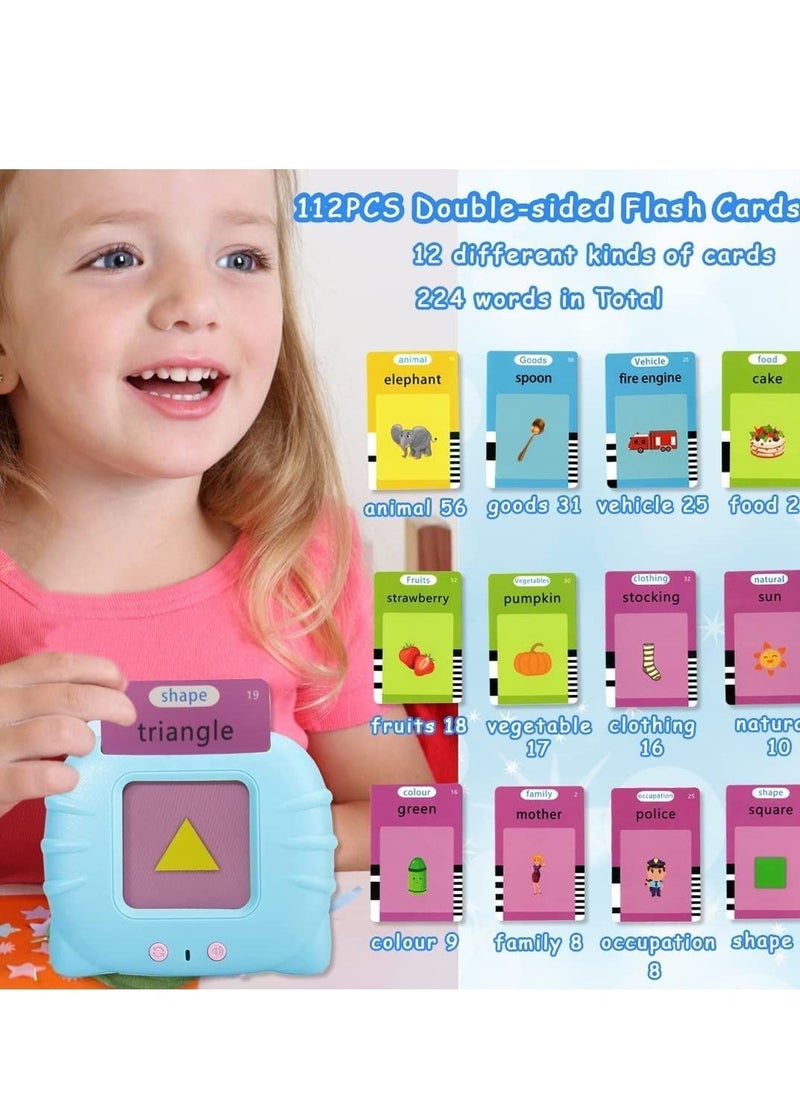 Beauenty - Cards for Toddlers Learning Education Toys for Ages 1 2 3 4 5 6 Years Old Preschool Learning Toy Kids Speech Therapy Toy 112 Baby Flashcards 224 Sight Words Birthday Gift for Boys Girls - Image 1