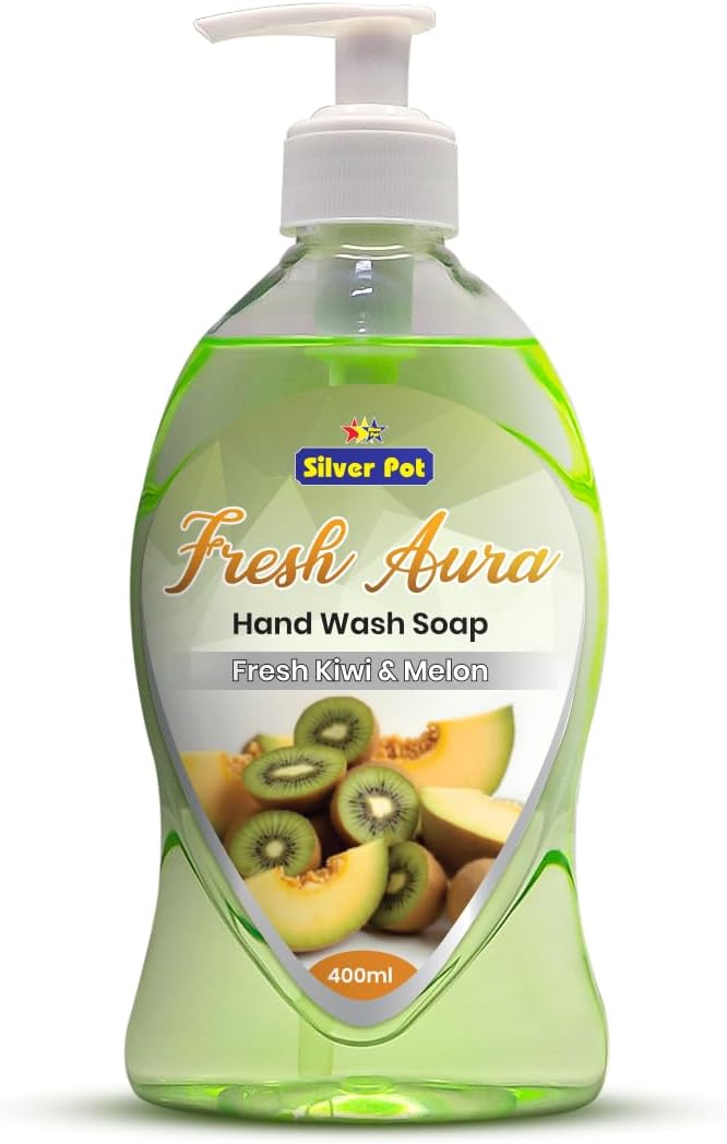Silver Pot Fresh Kiwi & Melon Hand Wash - 400ml - Image 1
