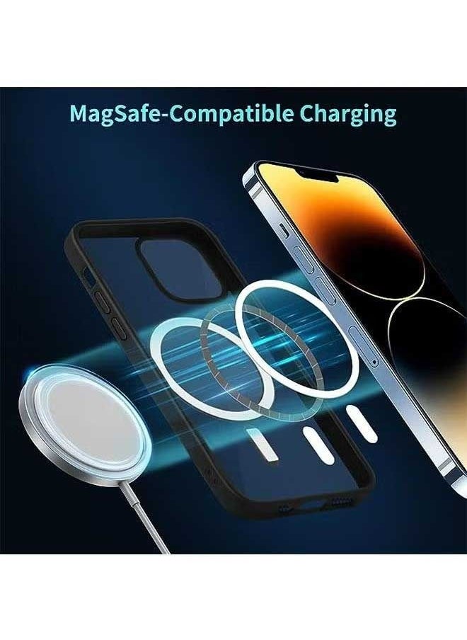 Ocean - iPhone 14 Pro Max Case (Black), Equipped With MagSafe Compatible Charging, Military Grade Anti Drop And Shockproof, With Edges Raised Above The Screen To Prevent Scratches And Wear - Image 1