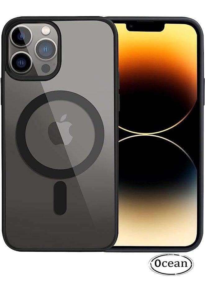 Ocean - iPhone 14 Pro Max Case (Black), Equipped With MagSafe Compatible Charging, Military Grade Anti Drop And Shockproof, With Edges Raised Above The Screen To Prevent Scratches And Wear - Image 1