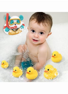 MEBEGIN Baby Bath Bubble Toy with Music and 4 Powerful Suction Cups, Bear-shaped Shower Toys Set with 5 Different Size Ducks, Automatic Cartoon Bubble Maker, Fun Bath Toys, Good Baby Bathing Partner  - Image 2