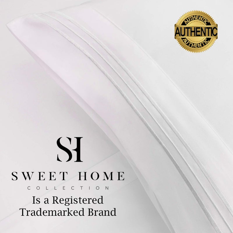 Sweet Home Collectio 1500 Supreme Collection Extra Soft RV Short Queen Sheets Set  White - Luxury Bed Sheets Set with Deep Pocket Wrinkle Free Hypoallergenic Bedding  Over 40 Colors  RV Short Queen Size  White  - Image 4