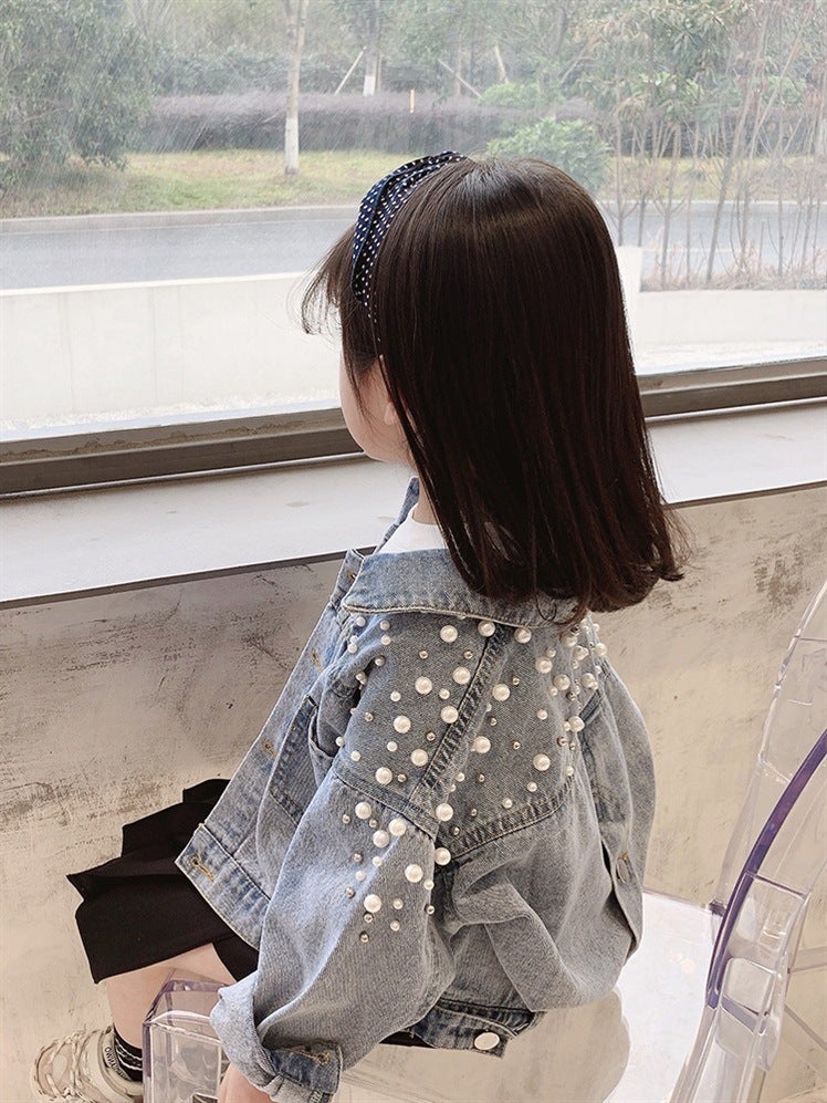2023 Girls Denim Jacket Spring Autumn Denim colors 