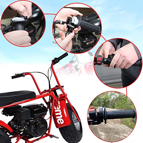 Aniro Moto Throttle Cable and Throttle Handle For 7/8" 50 90 110 CC 150cc 250cc Mini Bike ATV Quad Compatible with Coleman Powersports 196cc CT200U CT200U-EX Trail 200 & Baja Mb165 Mb200 SSR125 Mini Dirt Bike - Image 3