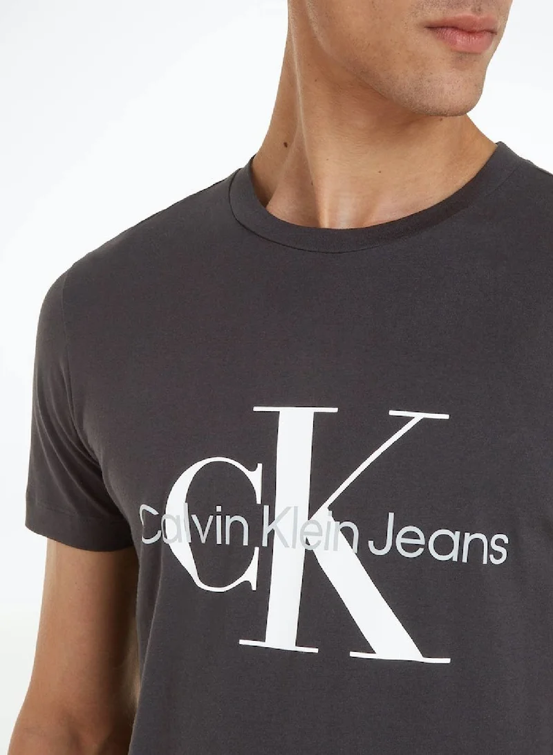 Calvin Klein Jeans Ck Black Slim Fit T-Shirt for Men | Best Price UAE