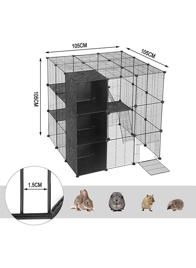 Large Pet Cage，DIY Cat Kennel Indoor Detachable Metal Wire Crate Playpen Enclosures Large Exercise Place for 1-3 Cats, Rabbit,Ferret,Small Animals - Image 3