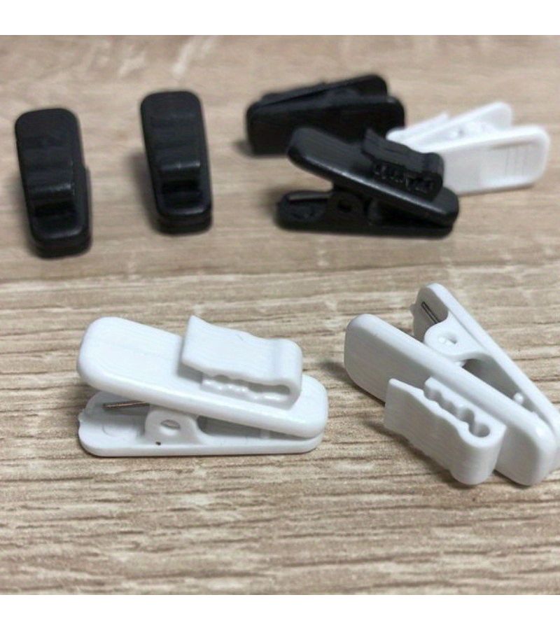 10 Pcs Black Headphone Cable Fixing Clip Adjustable Length Noodle Line Cord Management Earplug Wire Organizer - Image 5