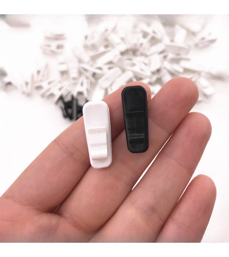 10 Pcs Black Headphone Cable Fixing Clip Adjustable Length Noodle Line Cord Management Earplug Wire Organizer - Image 4