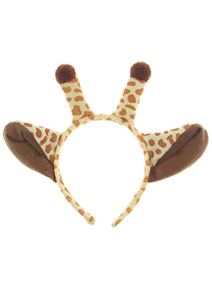 SYOSI 2Pcs Animal Ear Headbands Cosplay Make-Up Plush Ears Carnival Masquerade Party Supplies Costume Accessory  Cosplay Party Headbands for Women Girls Adult (Cow and Giraffe） Brand: - Image 3