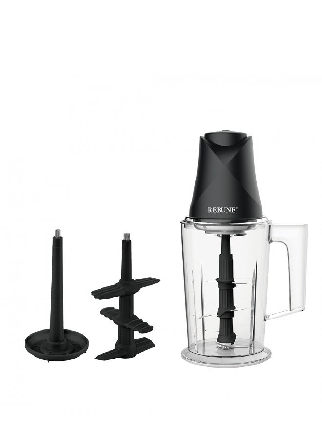 REBUNE Electric Vegetable Chopper - 2 Liters - 500 Watts - Stainless Steel - 2 L 500 W RE-2-086-B black - Image 1