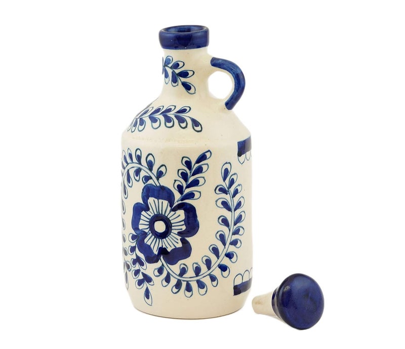 SHRIYAM CRAFT Ceramic Oil Dispenser 1 Litres Pack of 1 Blue - Image 4