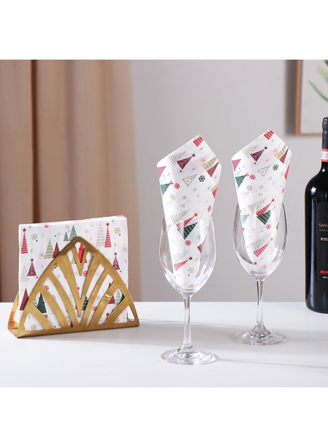 20 Pack Disposable Napkins Paper , Christmas Tree Patterned Napkins, Birthday Party Decorations, Placemats - Image 4