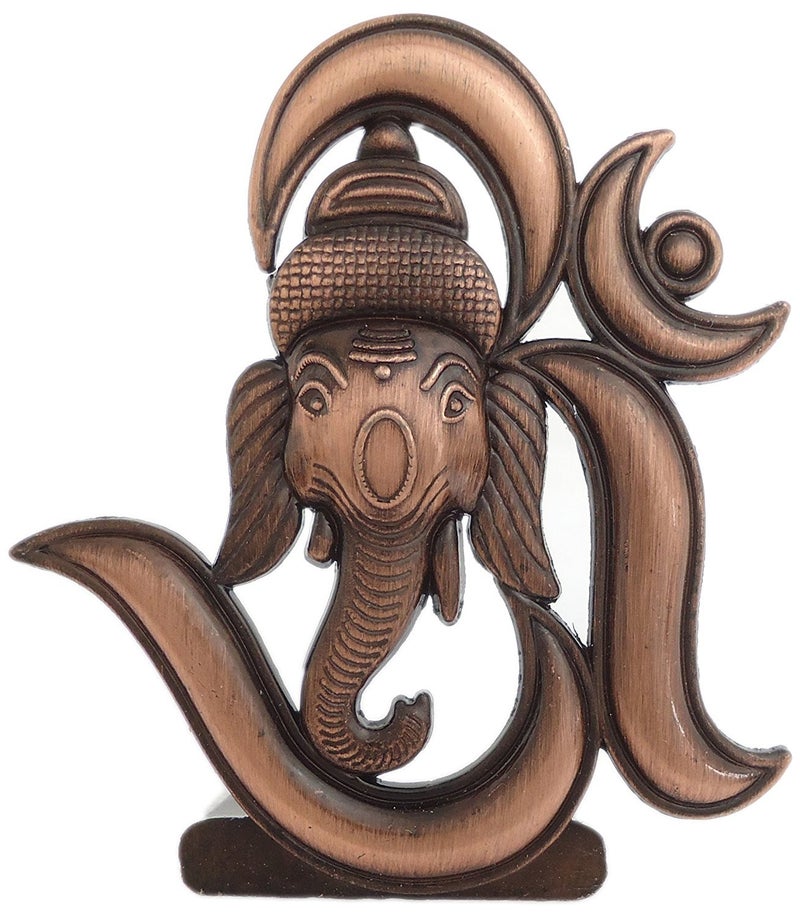 FURE B-Fashionable Antique Om Ganesha Idol (Antique Copper) - Image 1