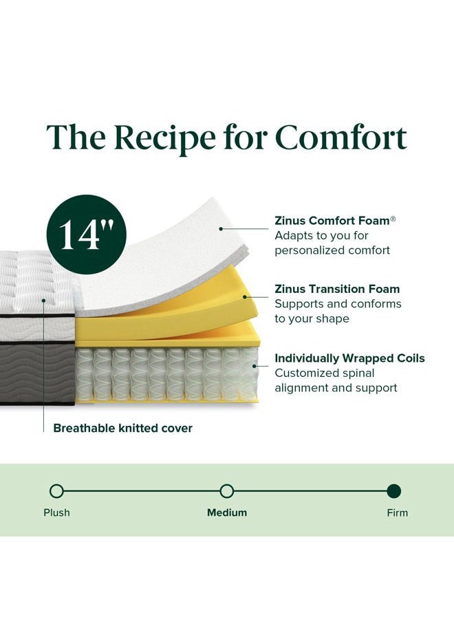 ZINUS 10 Inch Support Plus Pocket Spring Hybrid Mattress/Extra Firm Feel/Heavier Coils for Durable Support/Pocket Innersprings for Motion Isolation/Mattress-in-a-Box, Twin - Image 5