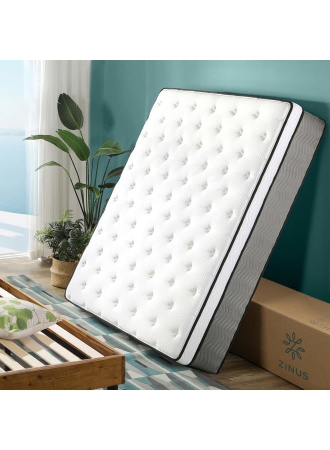 ZINUS 10 Inch Support Plus Pocket Spring Hybrid Mattress/Extra Firm Feel/Heavier Coils for Durable Support/Pocket Innersprings for Motion Isolation/Mattress-in-a-Box, Twin - Image 2
