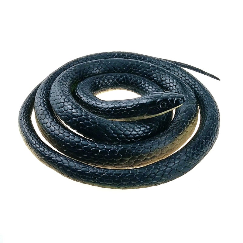 NAKIMO Realistic Rubber Fake Snake Toy 50 Inch Mamba for Garden Props and Practical Joke - Image 1