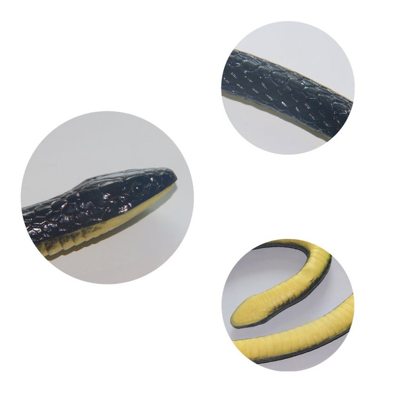 NAKIMO Realistic Rubber Fake Snake Toy 50 Inch Mamba for Garden Props and Practical Joke - Image 3