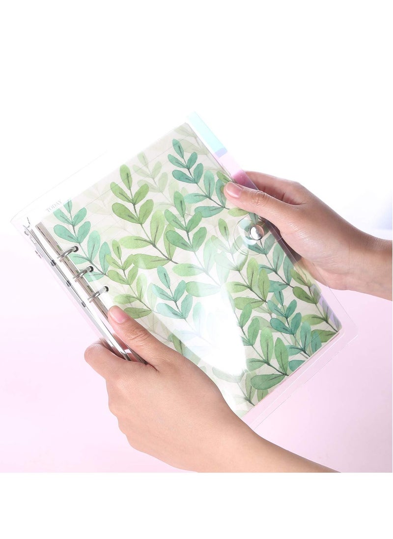 KASTWAVE - A5 Loose Leaf, 6 Ring Personal Planner Index Dividers 80 Insert Pages With 6 Index Divider Tabs Journal Loose Leaf Binder For Filofax Notebook Travel Diary Journal - Image 1