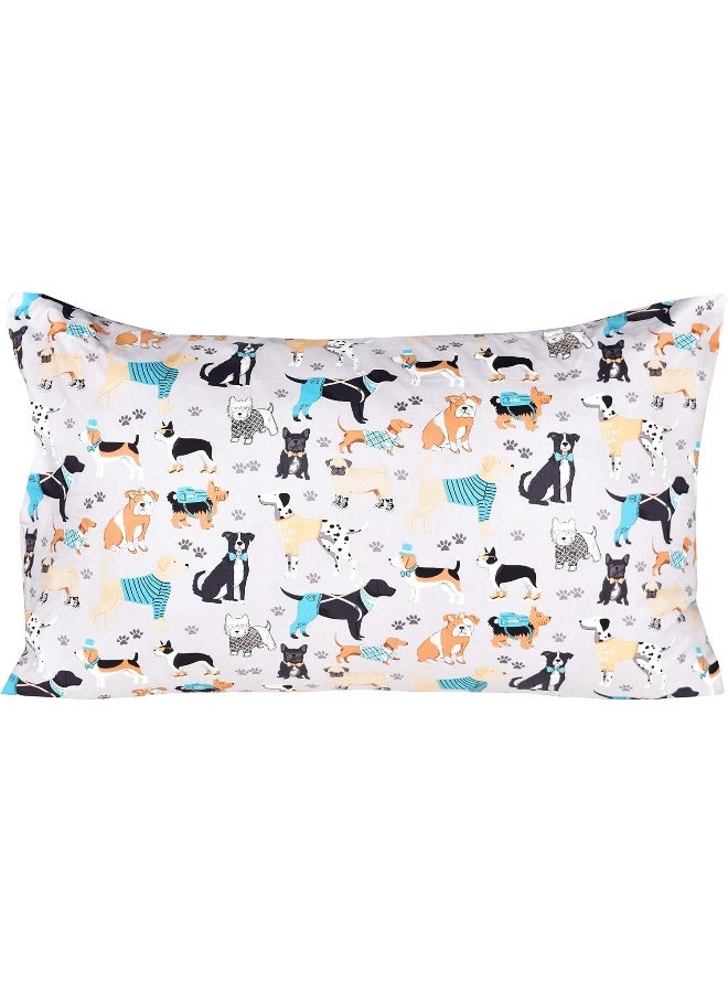 J-pinno Dogs Puppy Twin Sheet Set for Kids Boy Children, 100% Cotton, Flat Sheet + Fitted Sheet + Pillowcase Bedding Set - Image 3