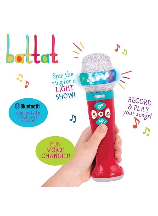 BATTAT Musical Light Show Microphone Lightup Singalong Mic With 5 Songs And Record Functions For Kids 2 Years + (Bluetooth) - Image 4