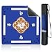 plzzree 315x315 Mahjong mat for Table Mah Jong Table Cover with Storage Bag Anti Slip and Noise Reduction Poker Card Board Tile Games Mat Blue - Image 2