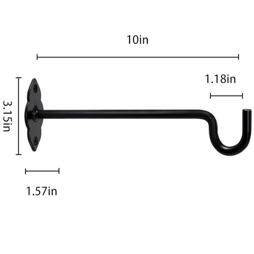 XIDING 10 Inch 2 Pack Plant Hangers Outdoor or Indoor Plant Hooks Hanging Plant Bracket for Home Decor Bird Feeders - Image 2