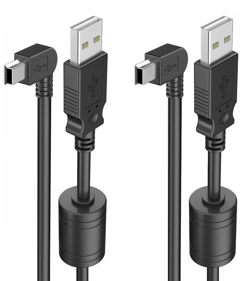 Pixelman 6.6Ft Charger Cable for Garmin GPS,(2 Pcs) 90 Degree Universal Mini USB Power Cable for Garmin GPS,Car Navigator Charger Adapter GPS Charger for Garmin Zumo Xt Drivesmart 65 Dezl Tomtom - Image 1