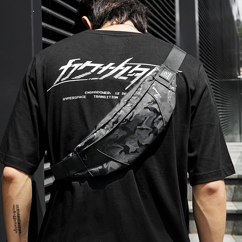 Small Waist Bag Men'S Distinctive Fashion Street Hip-Hop Cross Bag Shoulder Bag Chest Bag Trendy Ins Crossbody Bag Trendy Brand Men'S Bag - Image 2