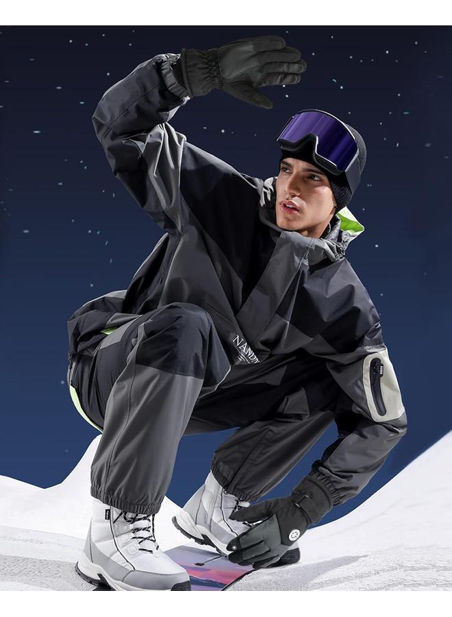 KOWVOWZ Winter Ski Gloves, Waterproof and Windproof Touchscreen Snow Gloves, Warm Anti-Slip Touchscreen Gloves, Thermal Protection for Cold Weather Skiing Snowboarding Running and Cycling - Image 3