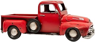 VILLAGE GIFT IMPORTERS VILLAGE GIFT IMPORTERS Rustic Farmhouse-Style Decorative Red Pickup Truck | Set on Flat Surface in Your Office, Home,  - Image 1