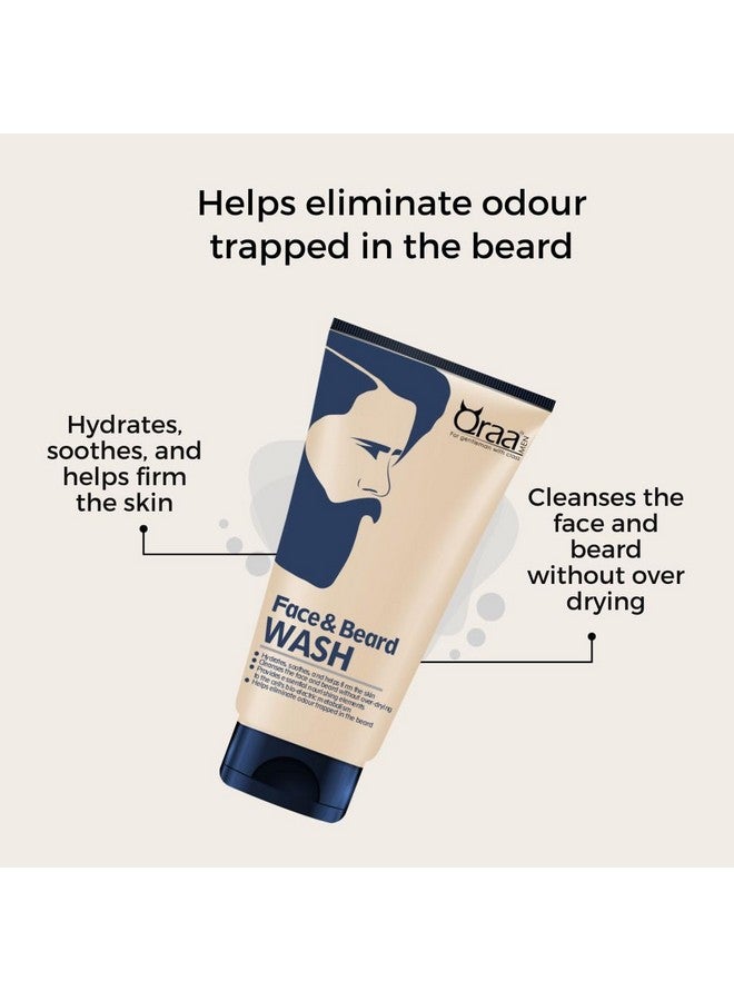Qraa Men Face And Beard Wash | 2 In 1 Beard & Face Wash | Rosemary & Aloe Vera For Deep Cleansing |100Gm X 3 | Refreshes & Soothes | Stimulates Beard Growth | (Pack Of 3, 300, Gram) - Image 3