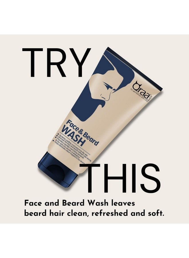 Qraa Men Face And Beard Wash | 2 In 1 Beard & Face Wash | Rosemary & Aloe Vera For Deep Cleansing |100Gm X 3 | Refreshes & Soothes | Stimulates Beard Growth | (Pack Of 3, 300, Gram) - Image 2